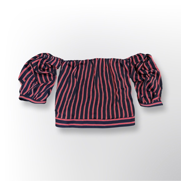 Dynamite Striped Off-the-Shoulder Top, XS - Picture 1 of 6